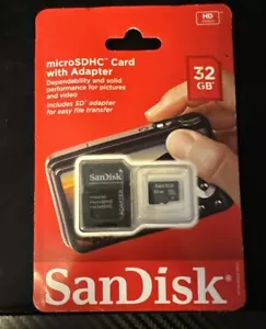 SanDisk MicroSDHC Card With Adapter 32 GB - Picture 1 of 1