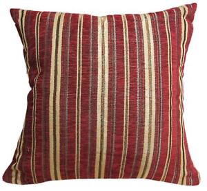 Pillow Cover*Striped Damask Chenille Sofa Seat Pad Cushion Case Custom Size*Wk8
