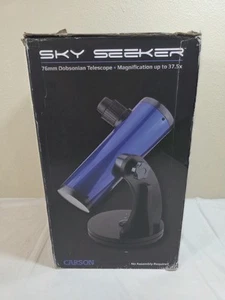 Carson SkySeeker 15x-37.5x Newtonian Reflector Beginner Telescope with Universal - Picture 1 of 9