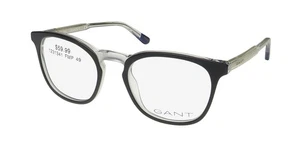 NEW GANT 3164-3 EYEGLASSES 49-19-140 BLACK SQUARE 005 PLASTIC FULL-RIM UNISEX - Picture 1 of 6