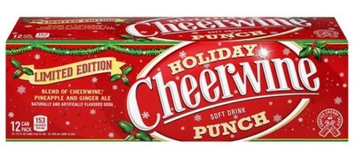 Cheerwine Holiday Punch - 限量版 - 12 件装 - 免运费! — 第 1/4 张图片