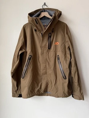 First Lite Seak Stormtight Rain Jacket Waterproof Hood XL Brown Dry Earth Hunt - Image 1 of 3