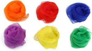 Color Gauze Juggling Scarves Soft Chiffon Square Dance for Boys and... - Picture 1 of 4