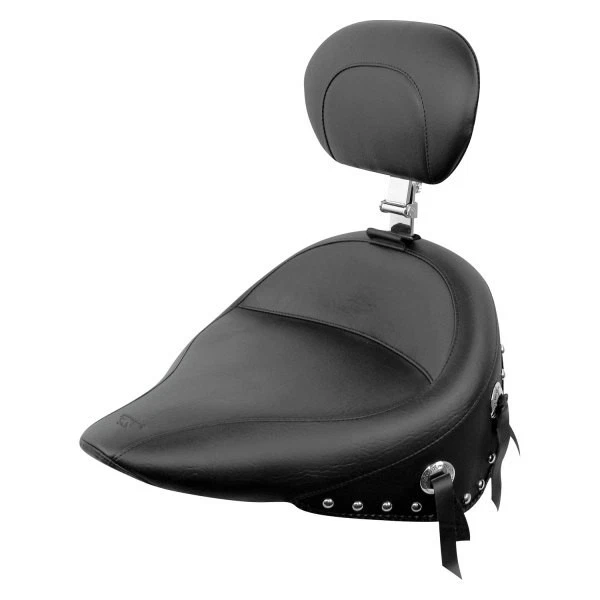 Asiento individual Mustang Wide Touring con tachuelas con respaldo del conductor 2000-06 Softail 79120 Foto 1 de 1