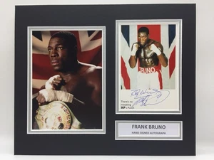 RARE Frank Bruno Boxing Signed Photo Display + COA AUTOGRAPH - Picture 1 of 3