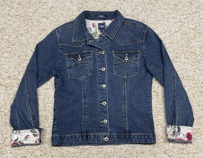 Chaqueta vaquera cruel para niña talla M abotonada cuello con puño en contraste occidental Foto 1 de 4