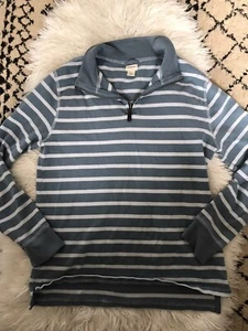 Crewcuts 1/4 Zip Pullover Top Ribbed Sleeve Cuffs Blue And White Youth XL M4 - Picture 1 of 5