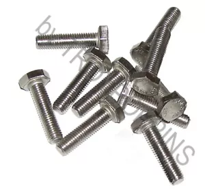 10-SS 1/4""-28 X 1"" HH CABEZA HEXAGONAL PERNOS FINOS MÁQUINA TORNILLOS 18-8 ACERO INOXIDABLE - Imagen 1 de 1