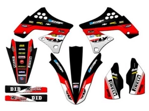 2009-2012 KX 250F Ricochet Negro Senge Gráficos Kit Compatible Con Kawasaki - Photo 1/4
