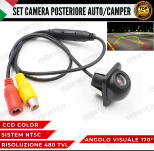 TELECAMERA POSTERIORE RETROMARCIA AUTO RETROCAMERA CAMPER 170° CAMPER 480 TVL - Imagen 1 de 10