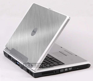 BRUSHED ALUMINUM Vinyl Lid Skin Cover fits Dell Inspiron 1501 E1505 6400 Laptop - Picture 1 of 1