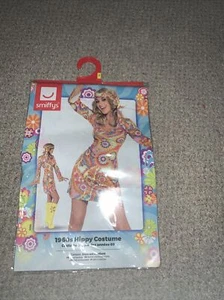 1960s Hippie Costume Halloween Fancy Dress Small - Picture 1 of 3
