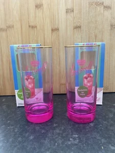 2x Smirnoff Raspberry Crush Vodka Highball Glass Pink Base In Gift Box - Foto 1 di 3
