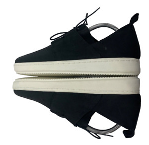 Eileen Fisher Black Kipling Easy Nubuck Leather Sneakers Size 10