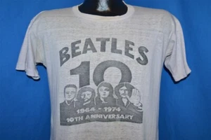 Camiseta de colección años 70 THE BEATLES 10 AÑOS 1974 ROCK ORIGINAL MEDIANA M - Imagen 1 de 7