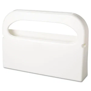 16 In. X 3-1/4 In. X 11-1/2 In. White Plastic Half-Fold Toilet Seat Cover - Picture 1 of 12