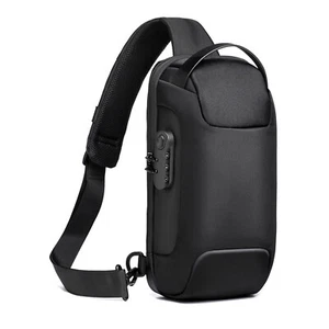 Anti Theft Sling Bag Waterproof Chest Bag Crossbody Backpack w/ USB Charge Port - Picture 1 of 14