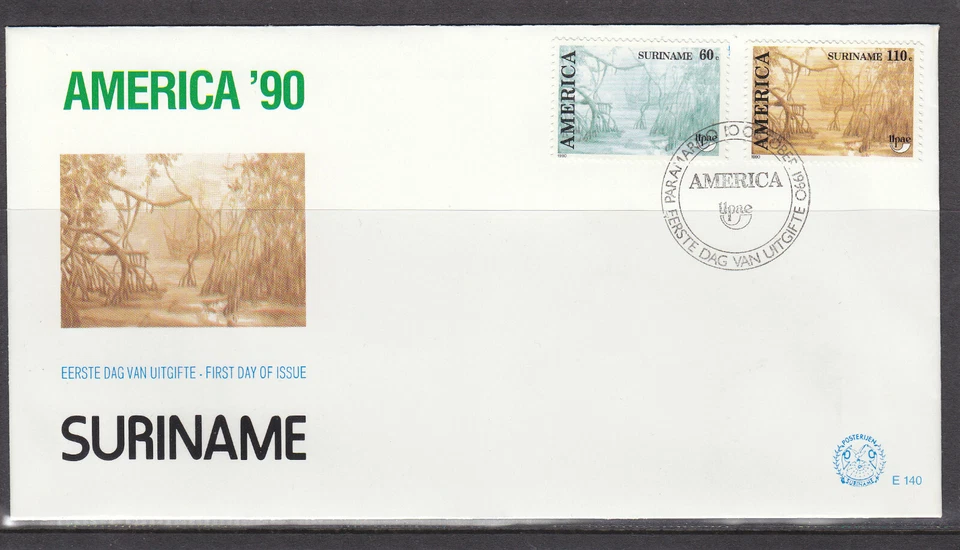 Surinam - Surinam Edición FDC 1990 (140) Pantanos - Árboles Foto 1 de 1