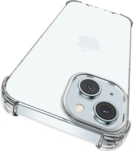 Für iPhone 15 Hülle klar mit 4 Ecken stoßfester Schutz - Bild 1 von 7