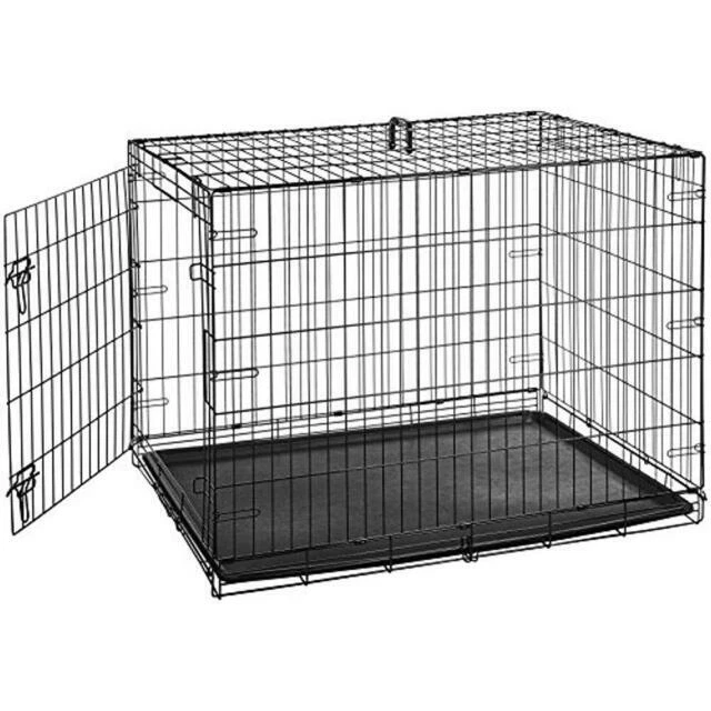 AmazonBasics Folding Cage Crate Large Pet Dog Single-door Metal Portable 42x28