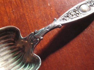 VERY RARE ANTIQUE WHITING STERLING BERRY/SUGAR SPOON VERY ORNATE 1800'S VINTAGE - Picture 1 of 8