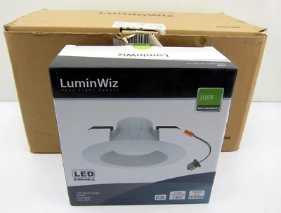 4 New Luminwiz LED Lighting 6" Retrofit E26 14 Watt 1000lm D06M 4000K Light Bulb - Image 1 of 2