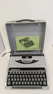 Eaton Viking Typewriter Portable Custom In Original Case Vintage Tested & Works! - Picture 1 of 8