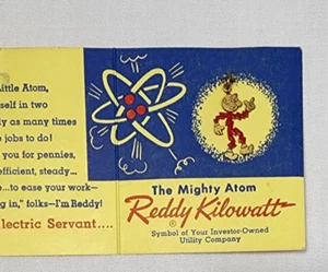 Vintage Reddy Kilowatt Electric Company Charm Pendant with card excellent - Picture 1 of 7