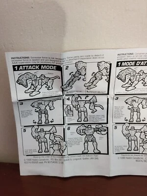 Beast Wars Bantor Instructions - Image 1 of 2