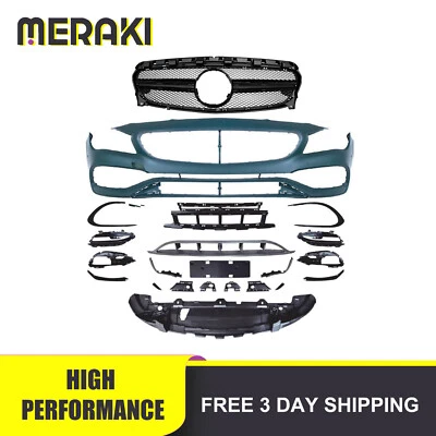 Front Bumper Cover Conversion Kit For 2013-2019 Benz W117 CLA Upgrade to CLA 45 - Image 1 of 3