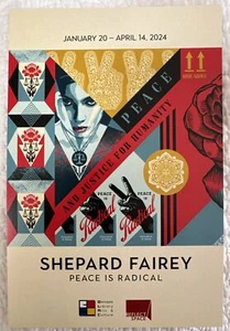 Shepard Fairey “Peace Is Radical” Show Card - Handbill 2024 Glendale California - Picture 1 of 2