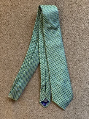 Corbata de seda para hombre TED BAKER London ~ azul y verde hecha en EE. UU. Foto 1 de 3