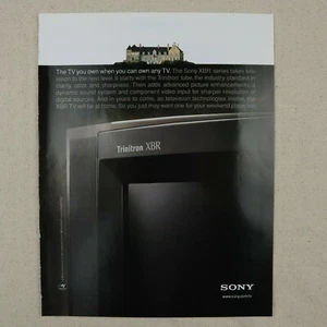 Vintage Sony TV Print Ad 1997 Paper Magazine Clipping Retro 90s Home XBR Trinito - Picture 1 of 3