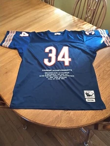 Walter Payton Rare Home Career Achievements Stats Jersey Mitchell Ness Throwback - Picture 1 of 13