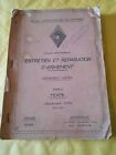 Vintage instruction manual maintenance and repair of armements 1948 french army