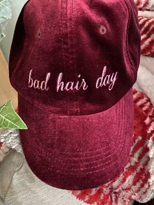 Vintage Bad Hair Day Red Velvet Hat Made By Torrid One Size Adjustable - Picture 1 of 6