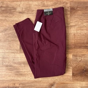 Worthington Women Pull On Skinny Pants Trouser 16WL Maroon Red JCP Brand NWT A12 - Picture 1 of 15