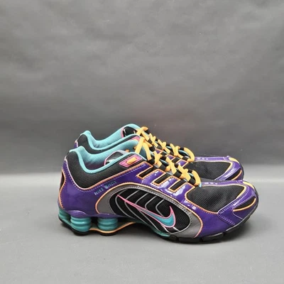 Tênis Nike Shox Navina Feminino Tamanho 8.5 Roxo Couro Patente 356918-038 - Imagem 1 de 4