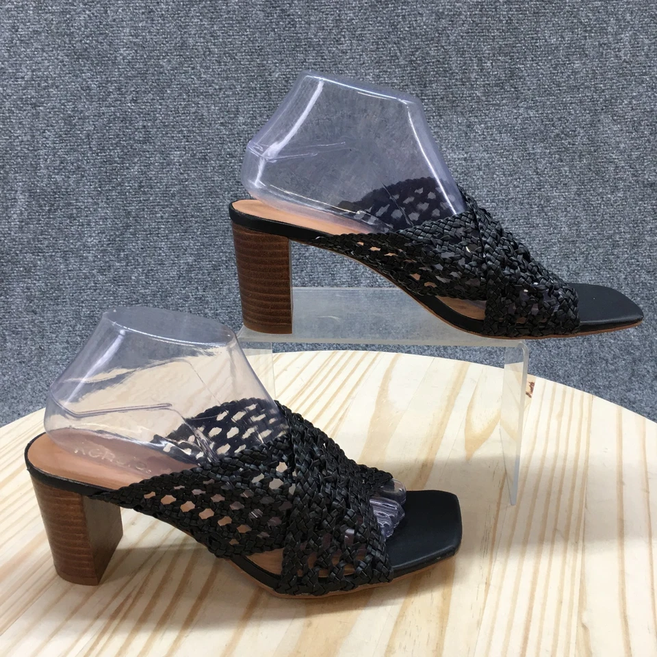 Sandalias Kensie para mujer 9 M Khadi Mule Slides negras imitación cuero tacones informales NUEVAS Foto 1 de 4