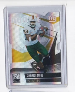 SINORICE MOSS 2006 DONRUSS ELITE GOLD STATUS PARALLEL DIE-CUT ROOKIE-#/24 - Picture 1 of 22