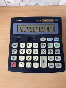 Casio D-20TER 12 Digits Large Calculator Euro & Tax - Picture 1 of 7