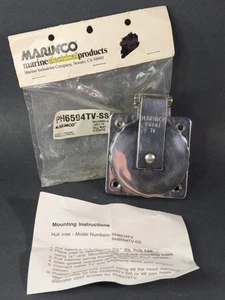 Marinco PH6594TV-SS Stainless Steel Telephone & Cable TV Hull Inlet - Foto 1 di 13