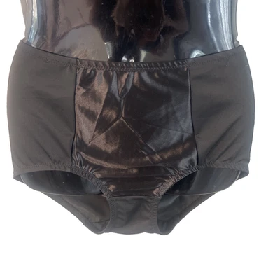 Marilyn Monroe Satin Mesh Shaping Brief Panty Sissy Underwear Womens 1X Black - Image 1 of 4