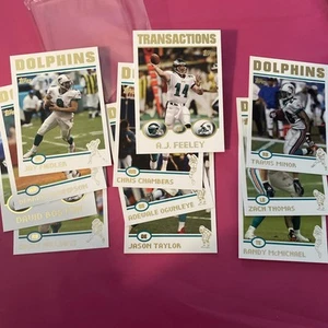 2004 Topps Football Karte Miami Dolphins Team Set - Bild 1 von 4