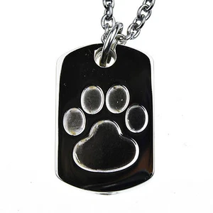 Collar urna de cremación conmemorativa pata de cachorro para cadena de cenizas de 18 - Imagen 1 de 5