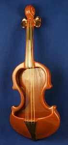 Vintage Red Wing Pottery Violin Wall Pocket #907 - Picture 1 of 7
