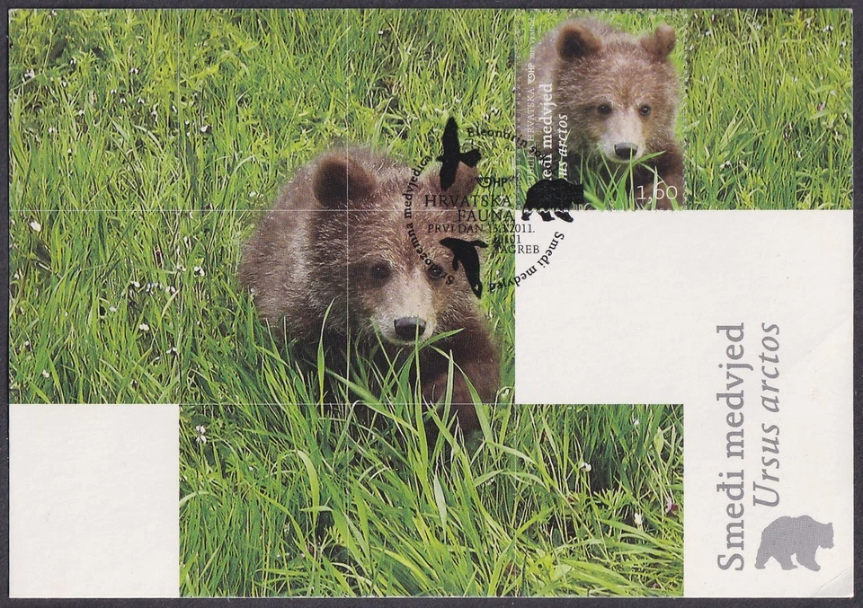 Croácia, 2011-03-13, Urso Marrom, cartão especial - Imagem 1 de 1
