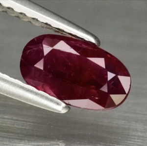 RUBY 0.57 ct Red Oval 7.0x4.3x2.0 mm Natural Unheated Untreated from Tanzania - Picture 1 of 24
