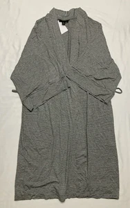 Bata envolvente Alfani a rayas negra/blanca XS nueva con etiquetas - Imagen 1 de 6
