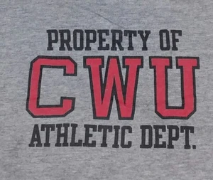 vintage CWU Central Washington Wildcats College Football gray t shirt M basketba - Picture 1 of 4